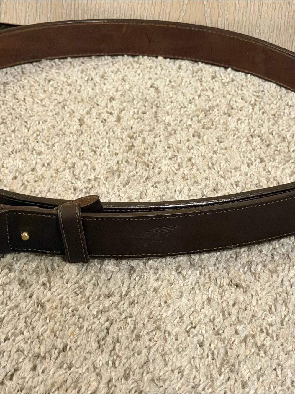 Redwing Brown Leather Men's Belt - Classic Dress Belt size 42